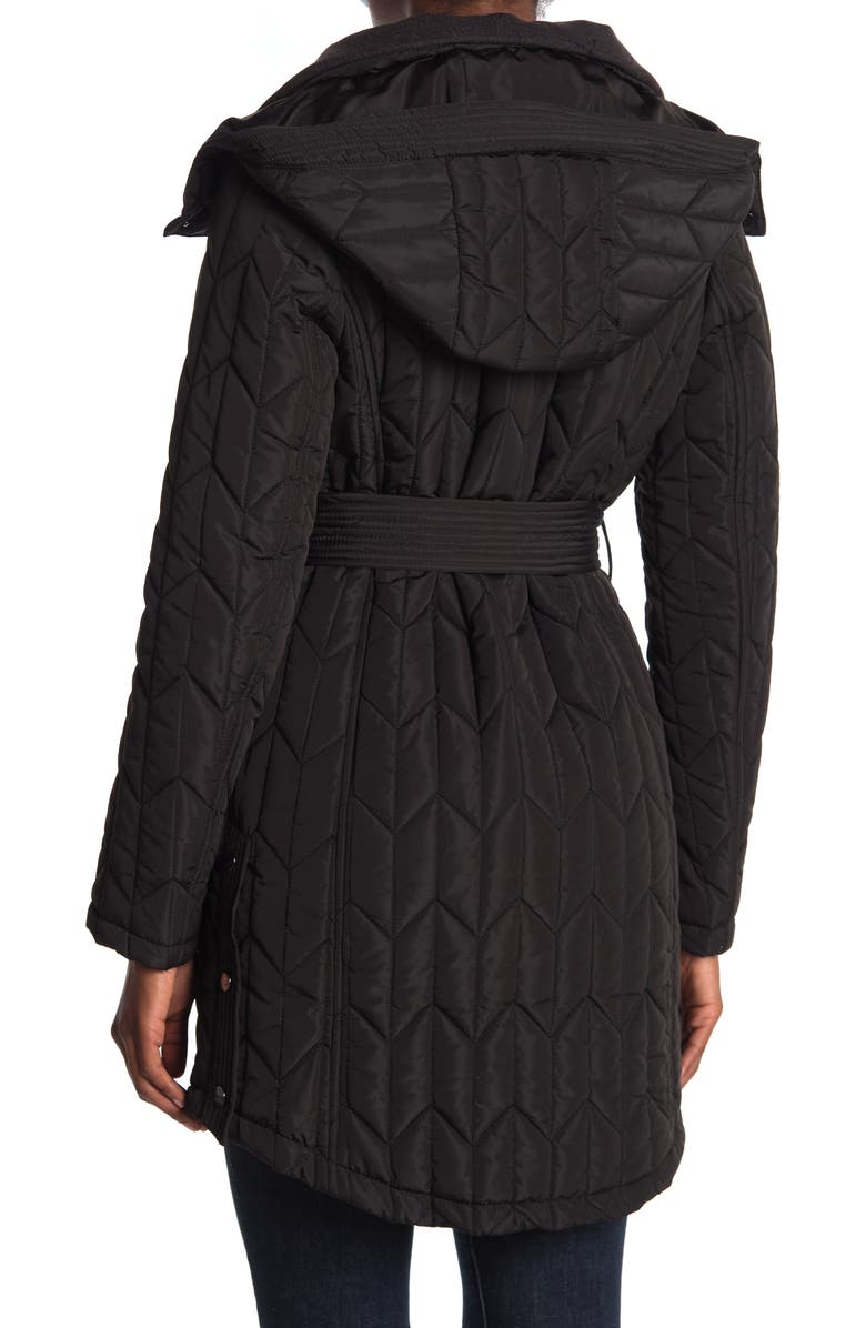 Andrew Marc Lyness Herringbone Quilted Belted Coat, Alternate, color,