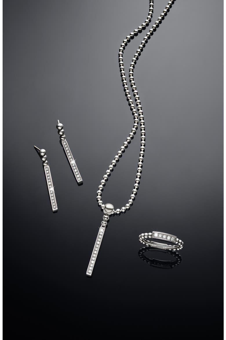 Caviar Spark Diamond Bar Pendant Necklace, Alternate, color, SILVER/ DIAMOND