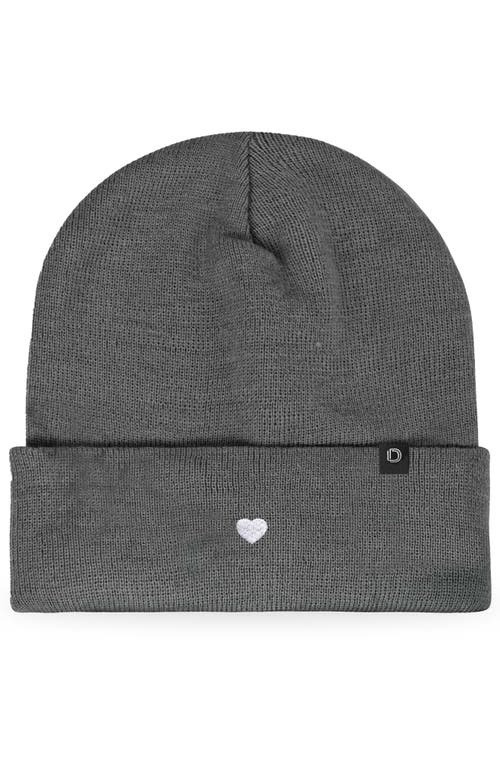 Dalix Lil Heart Beanie Cap In Gray