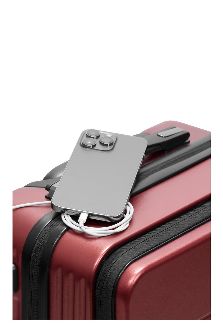 Mykel 22-Inch Carry-On Hardside Spinner Luggage, Alternate, color, RED