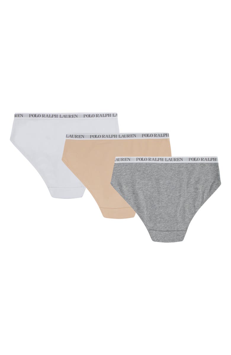 Ralph Lauren Kids' Assorted 3-Pack Bikini Briefs, Alternate, color, Light Cream