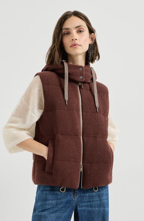 Knit down vest