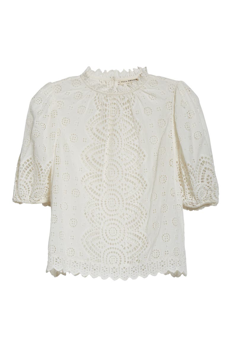 Tulia Ruffle Sleeve Blouse, Alternate, color, BLANC