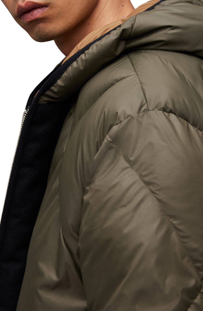 AllSaints Pegasis Hooded Nylon Puffer Coat, Alternate, color,