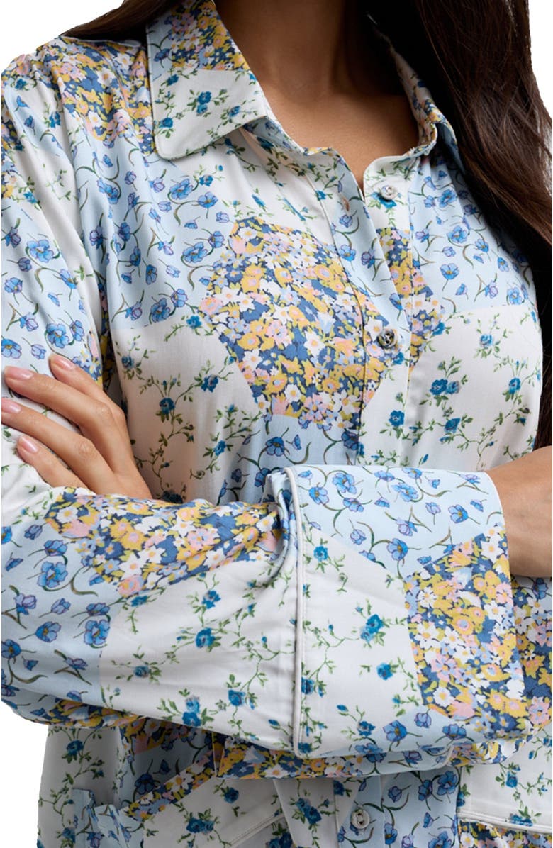 Lily and Lionel London Evie Long Sleeve Print Pajama Set, Alternate, color, Natural