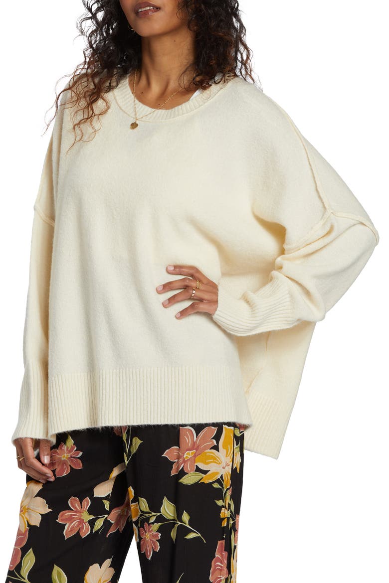 Dreaming Again Oversize Sweater, Alternate, color, WHITE CAP