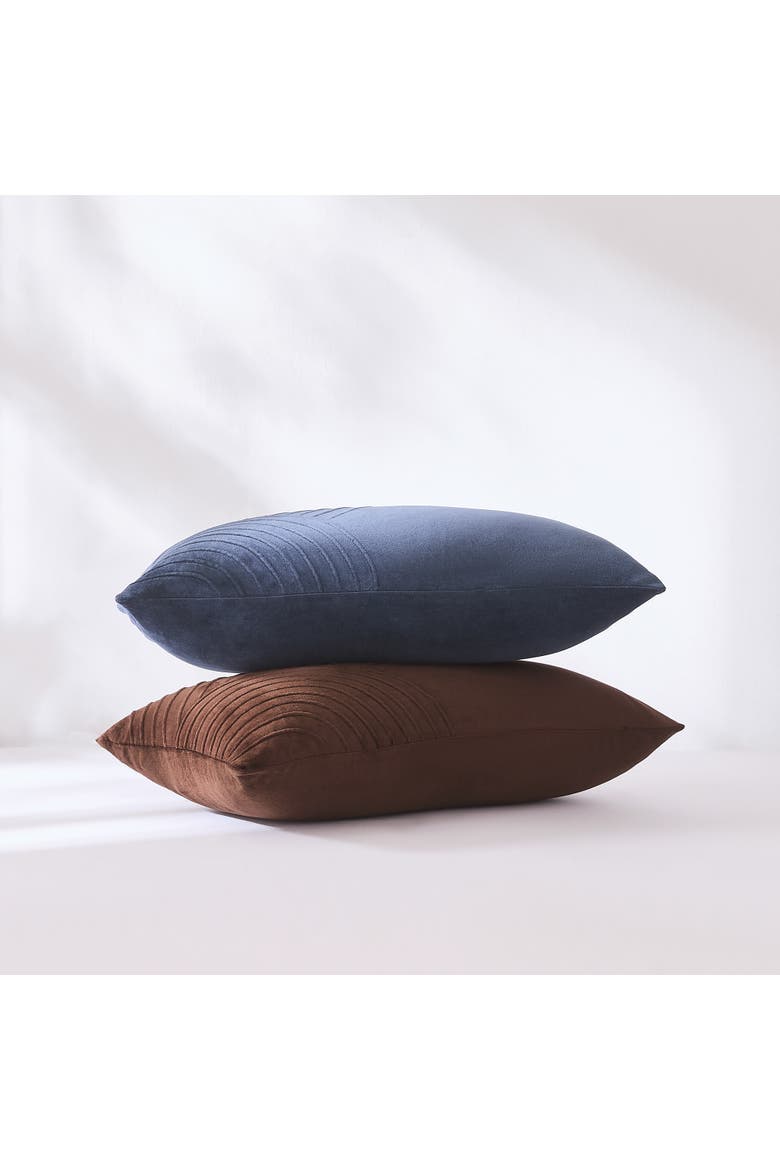 Delta Velvet Pillow Cover, Alternate, color, Brown