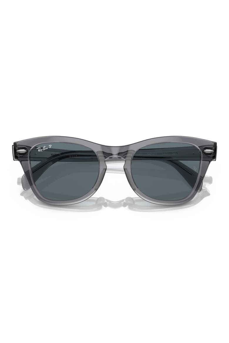 50mm Polarized Square Sunglasses, Alternate, color, TRANSPARENT GREY