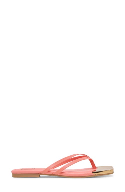 Dolce Vita Laguna Flip Flop In Coral Leather