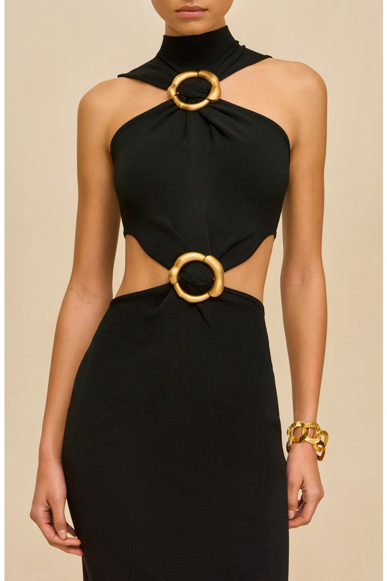Ambar Cutout Sleeveless Dress, Alternate, color, BLACK