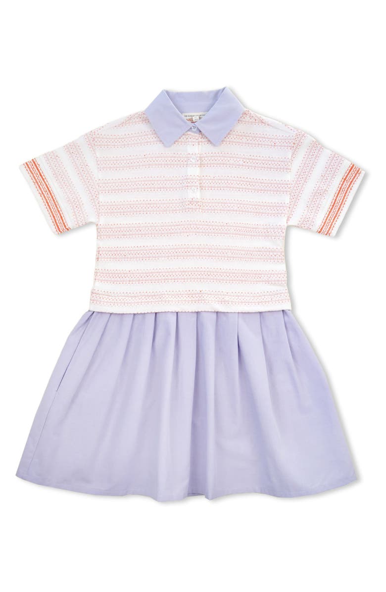 The Sunday Collective Kids' Pleated Organic Cotton Polo Dress, Main, color, 