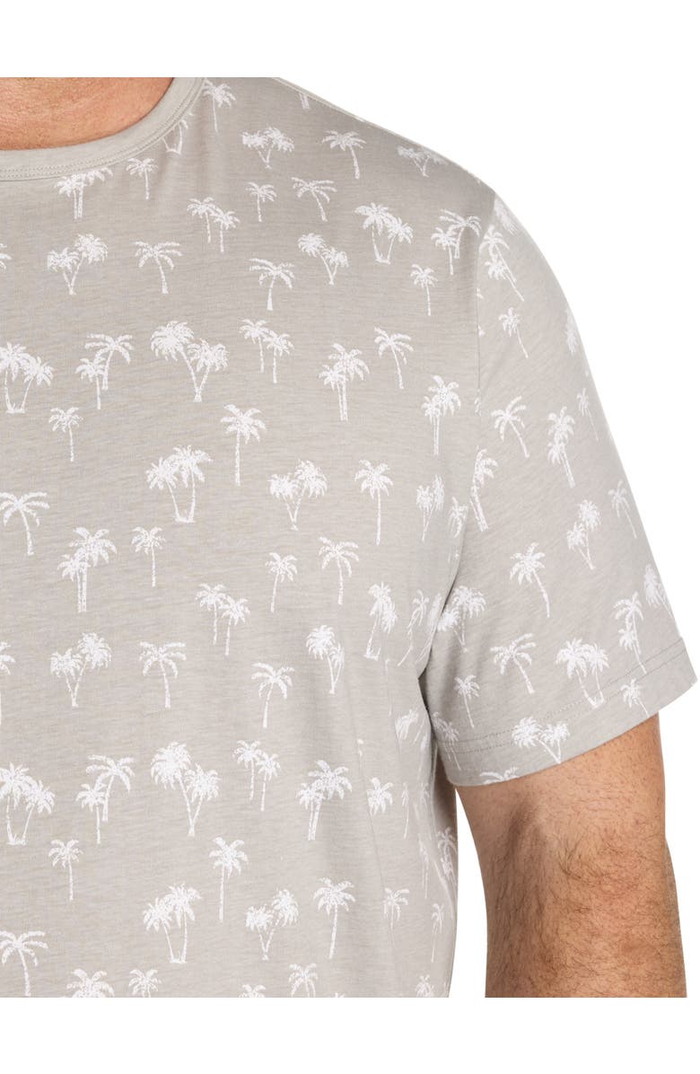 Harbor Bay by DXL Big & Tall Moisture-Wicking Palm Print T-Shirt, Alternate, color, Drizzle