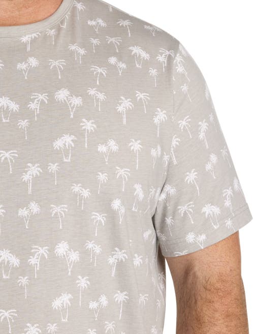 HARBOR BAY BY DXL HARBOR BAY BY DXL BIG & TALL MOISTURE-WICKING PALM PRINT T-SHIRT