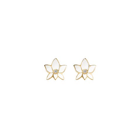 Opulent Virtue - Lotus Flower Stud Earrings