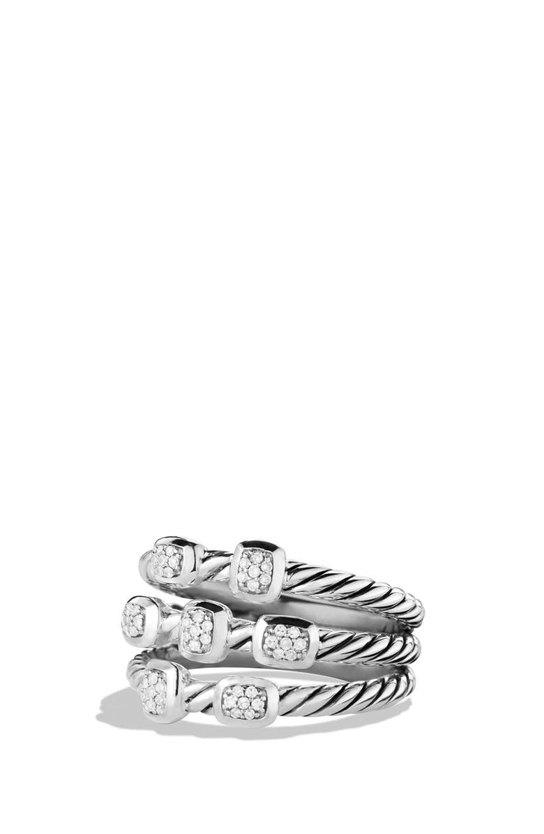 David Yurman 'Confetti' Ring with Diamonds, Main, color, 