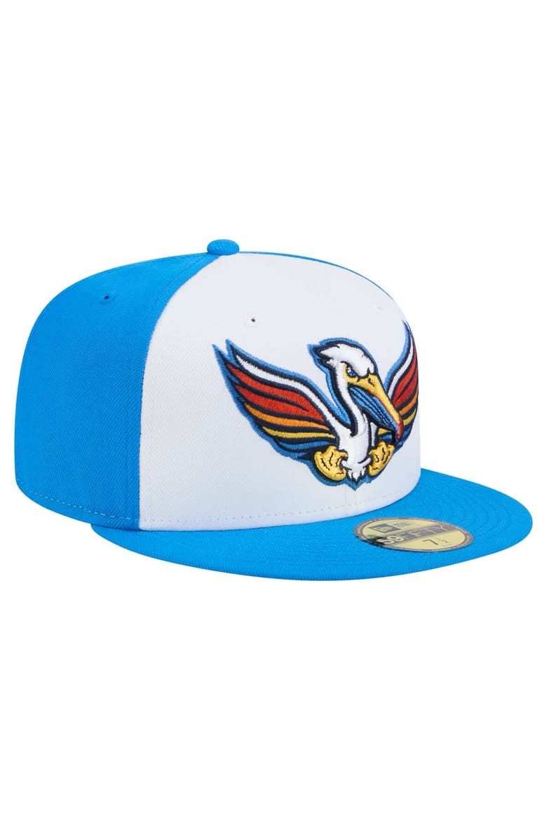 Men's New Era White Myrtle Beach Pelicans Copa de la Diversión 59FIFTY Fitted Hat, Alternate, color, White
