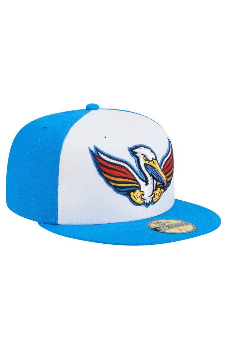New Era Men's New Era White Myrtle Beach Pelicans Copa de la Diversión 59FIFTY Fitted Hat, Alternate, color, White