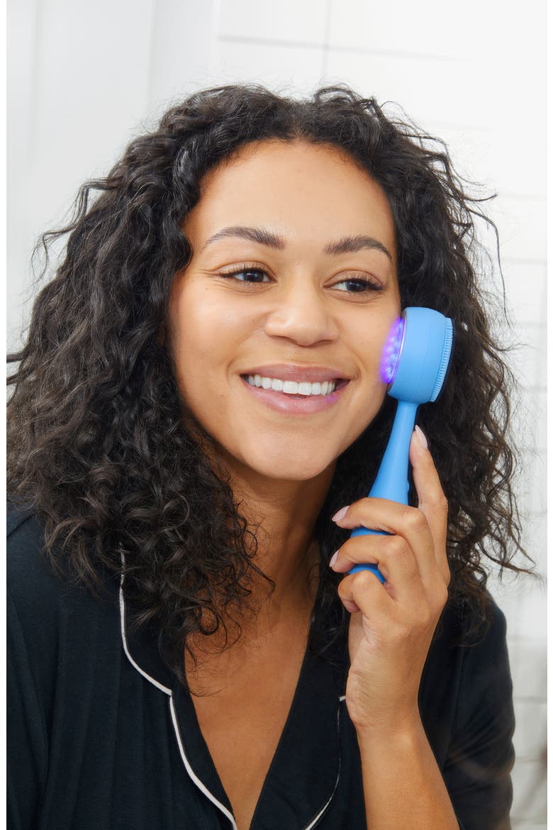 Clean Acne Blue LED Light Therapy & Facial Cleansing Device, Alternate, color, CAROLINA BLUE