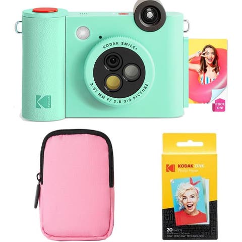 Smile+ 2-in-1 Instant Camera w/ Pink Case Bundle