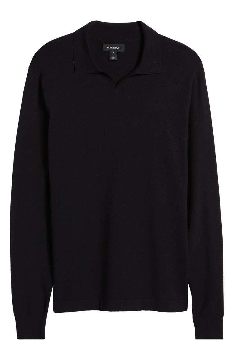 Nordstrom Long Sleeve Johnny Collar Polo Sweater, Alternate, color,