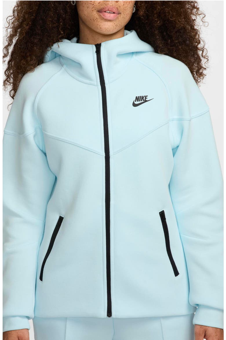 Sportswear Tech Fleece Windrunner Zip Hoodie, Alternate, color, GLACIER BLUE/ BLACK