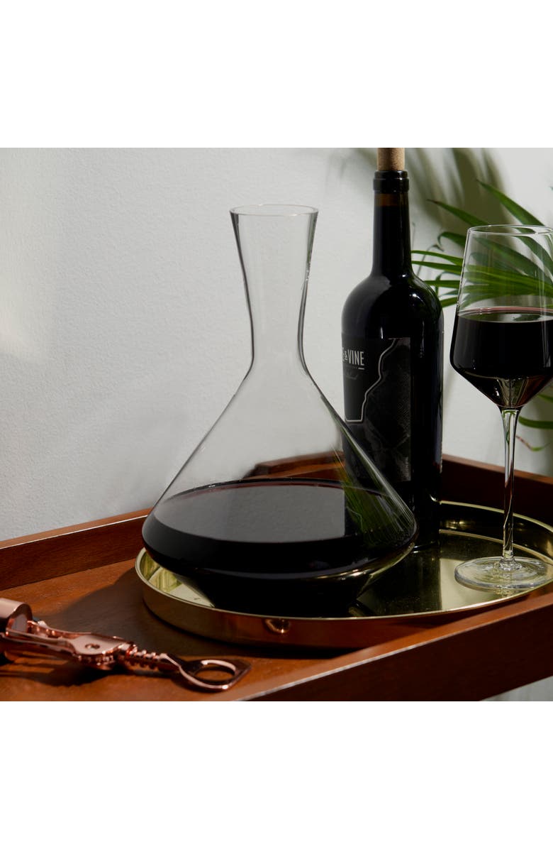 Viski Raye Crystal Angled Wine Decanter, Alternate, color, Clear