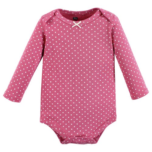 Hudson Baby Infant Breathable Cotton Long-sleeve Bodysuit Bundle 3 Count In Multi