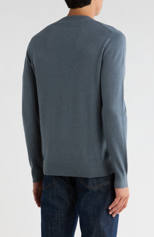 14th & Union Organic Cotton & Cashmere Blend Crewneck Sweater In Blue