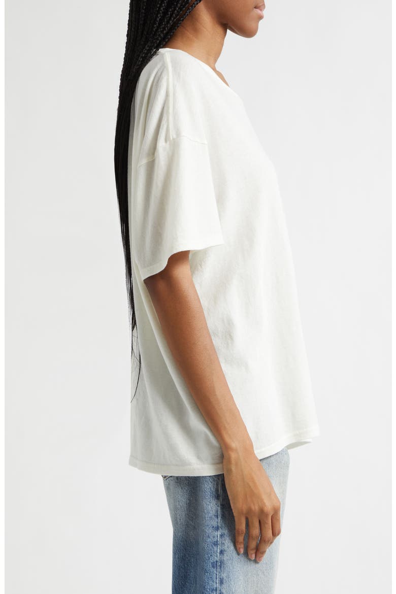 I Don't Care Relaxed Fit Cotton & Cashmere Graphic T-Shirt, Alternate, color, ECRU WHITE