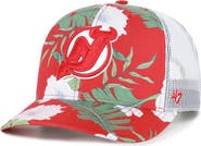 '47 Men's '47 Red/White New Jersey Devils Beach Side Adjustable Trucker Hat
