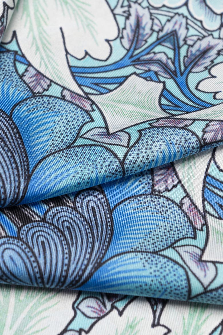 St. James - Hand Rolled Silk Neckerchief for Men, Alternate, color, Blue and Mint