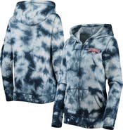 New Era Women's New Era Navy Washington Nationals Tie-Dye Full-Zip Hoodie