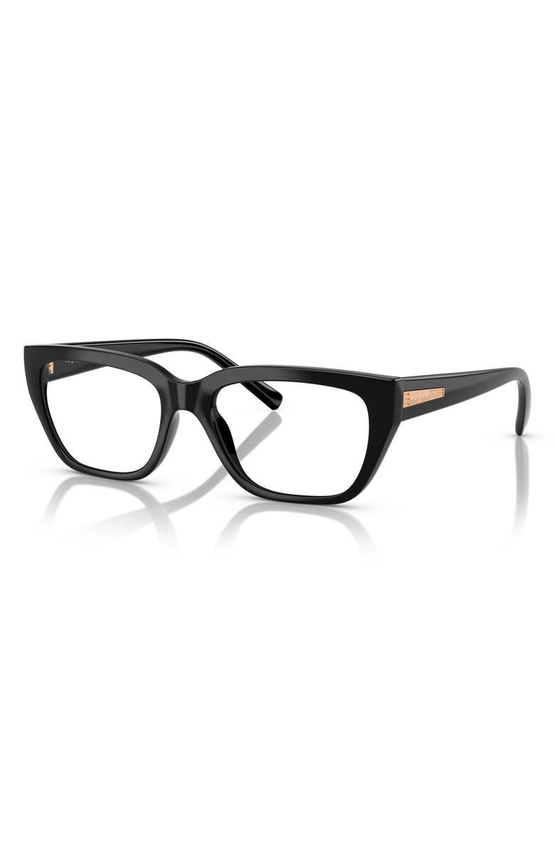 VOGUE 53mm Pillow Optical Glasses, Alternate, color, Black