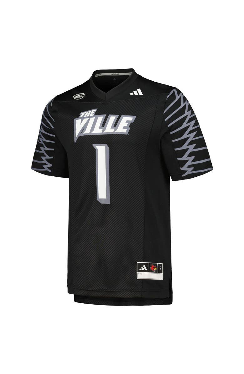 adidas Men's adidas #1 Black Louisville Cardinals 2023 Premier Jersey, Alternate, color, Black