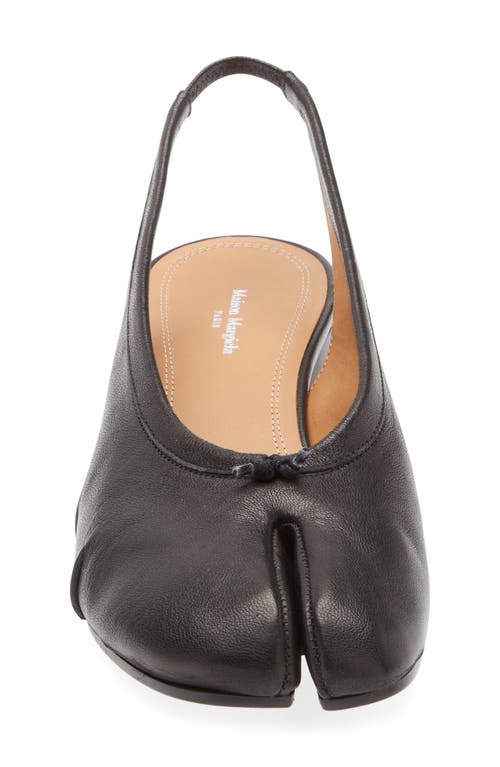 Maison Margiela Tabi 30 Leather Slingback Pumps In Black