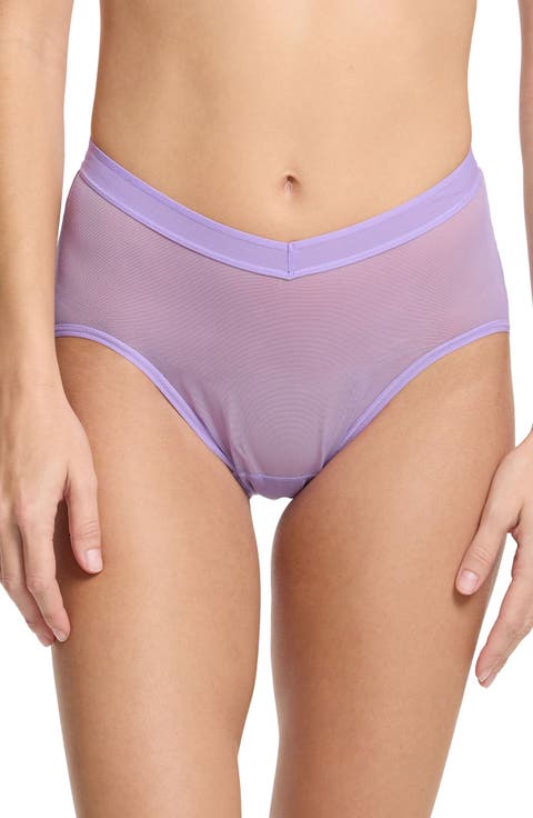 Mesh High Cut French Briefs