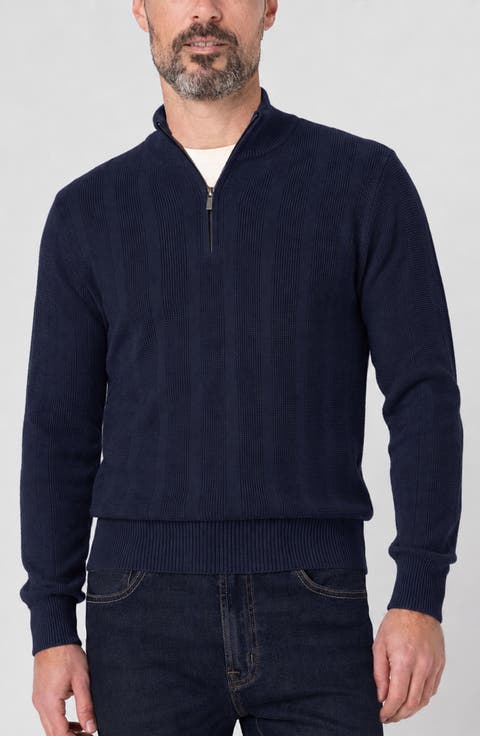 Textured Quarter Zip Pullover