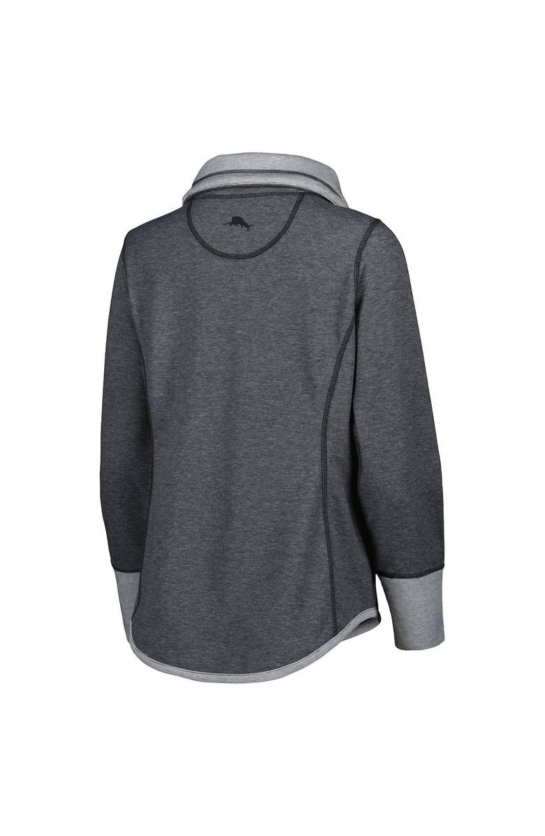 Tommy Bahama Women's Tommy Bahama Heathered Black Pittsburgh Steelers Sport Sun Fade Full-Zip Sweatshirt, Alternate, color, 