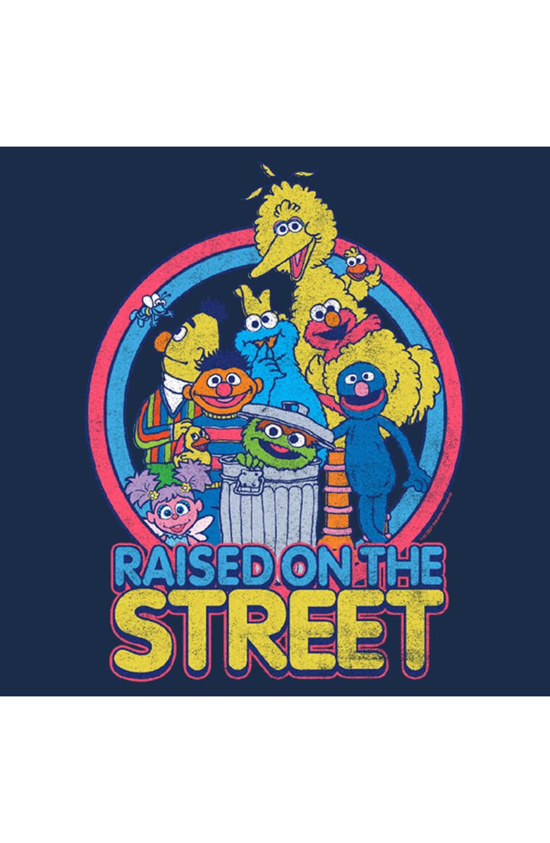 Sesame Street<sup>®</sup> Men's Sesame Street Retro Crew Graphic T-Shirt, Alternate, color, Navy Blue Heather