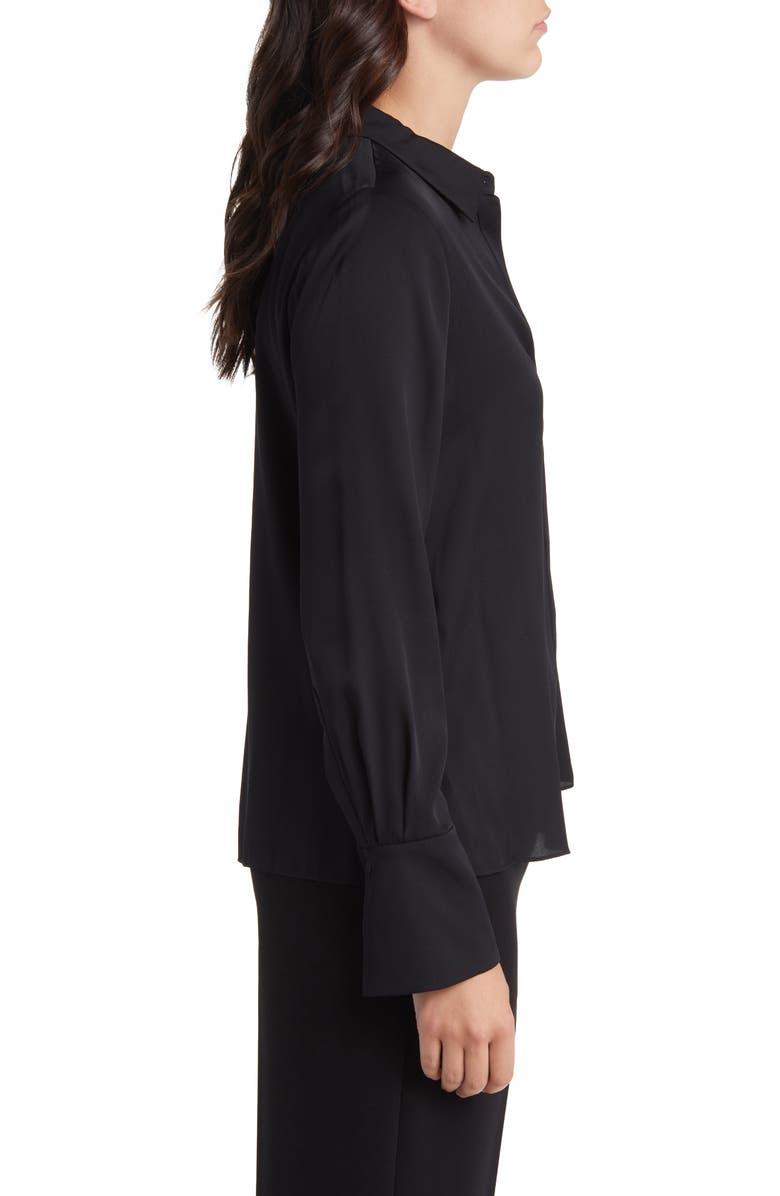 KOBI HALPERIN Larissa Stretch Silk Blouse, Alternate, color, Black