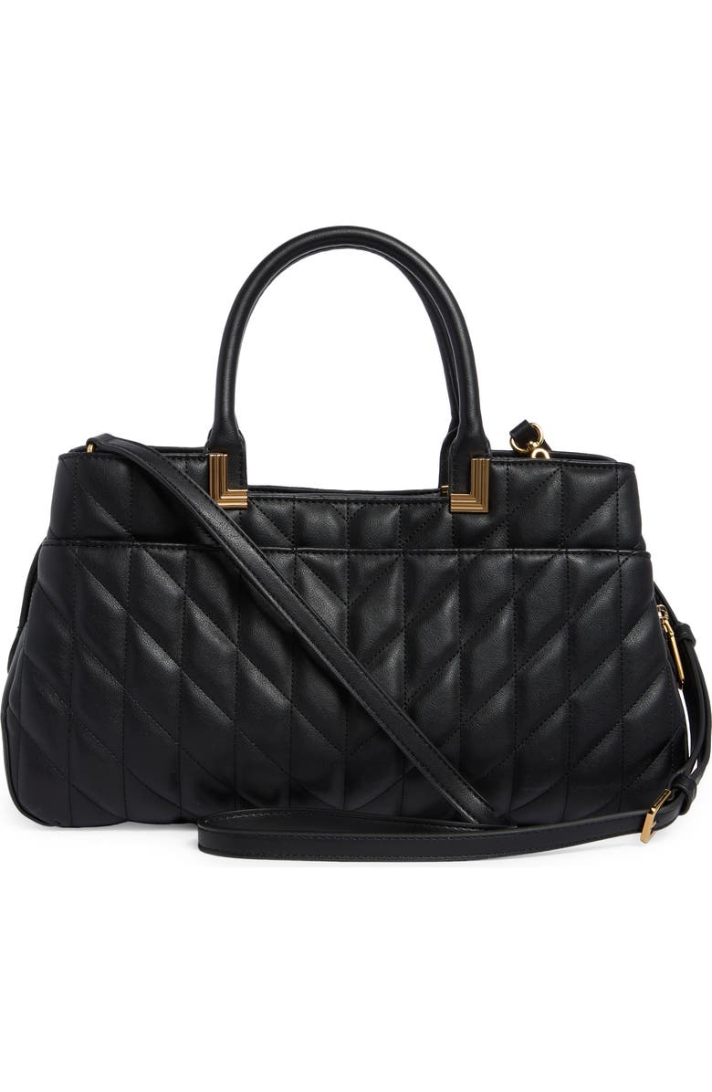 KARL LAGERFELD PARIS Meribel Satchel Bag, Alternate, color, Black/ Gold