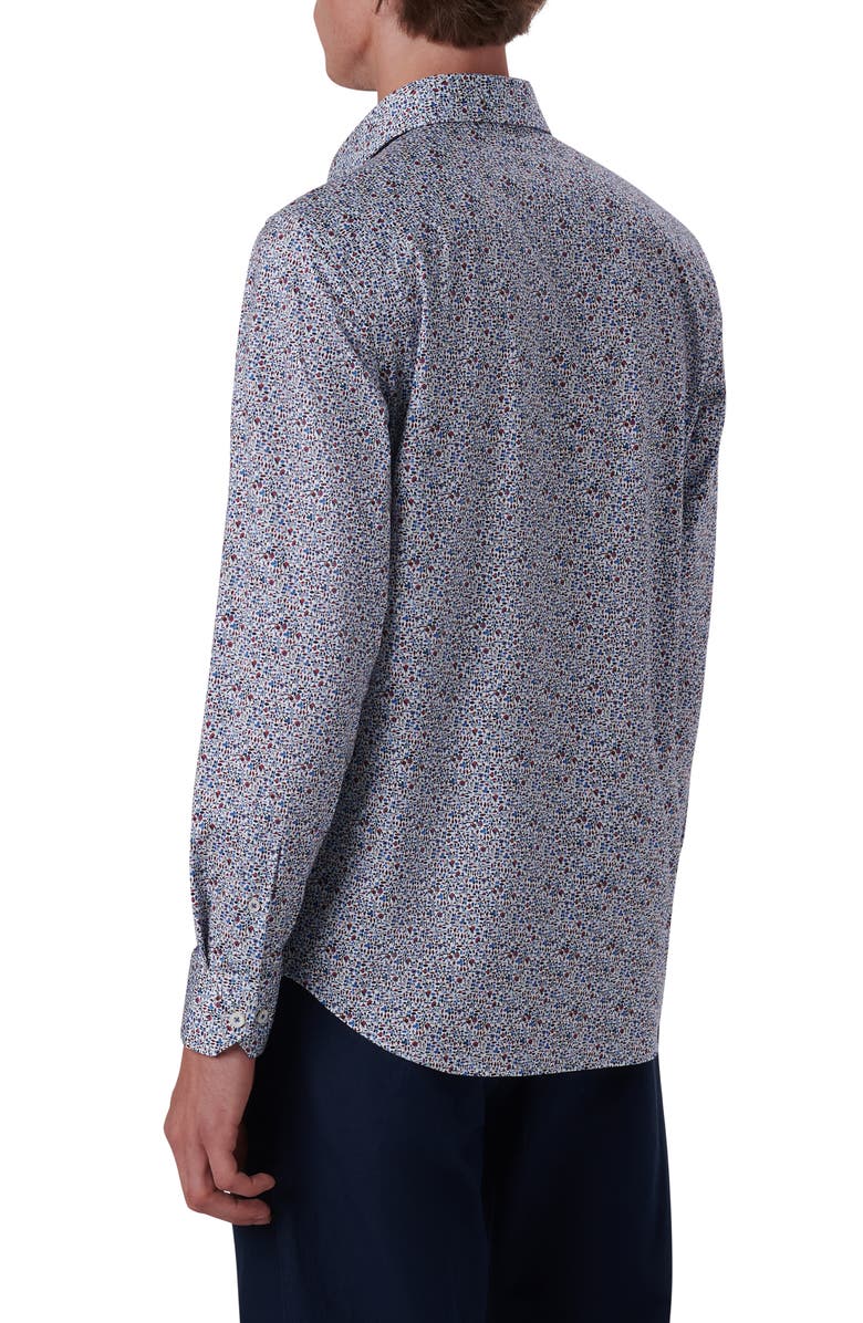 Bugatchi OoohCotton<sup>®</sup> Floral Button-Up Shirt, Alternate, color, 