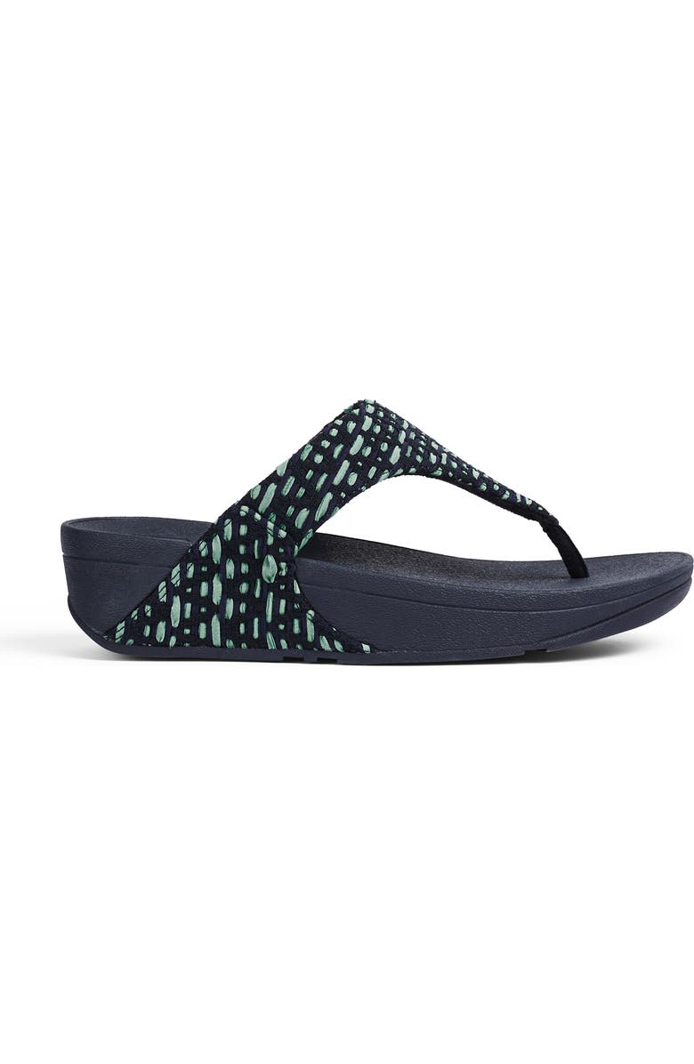 FitFlop Lulu Geo Webbing Flip Flop, Alternate, color, Midnight Navy Mix