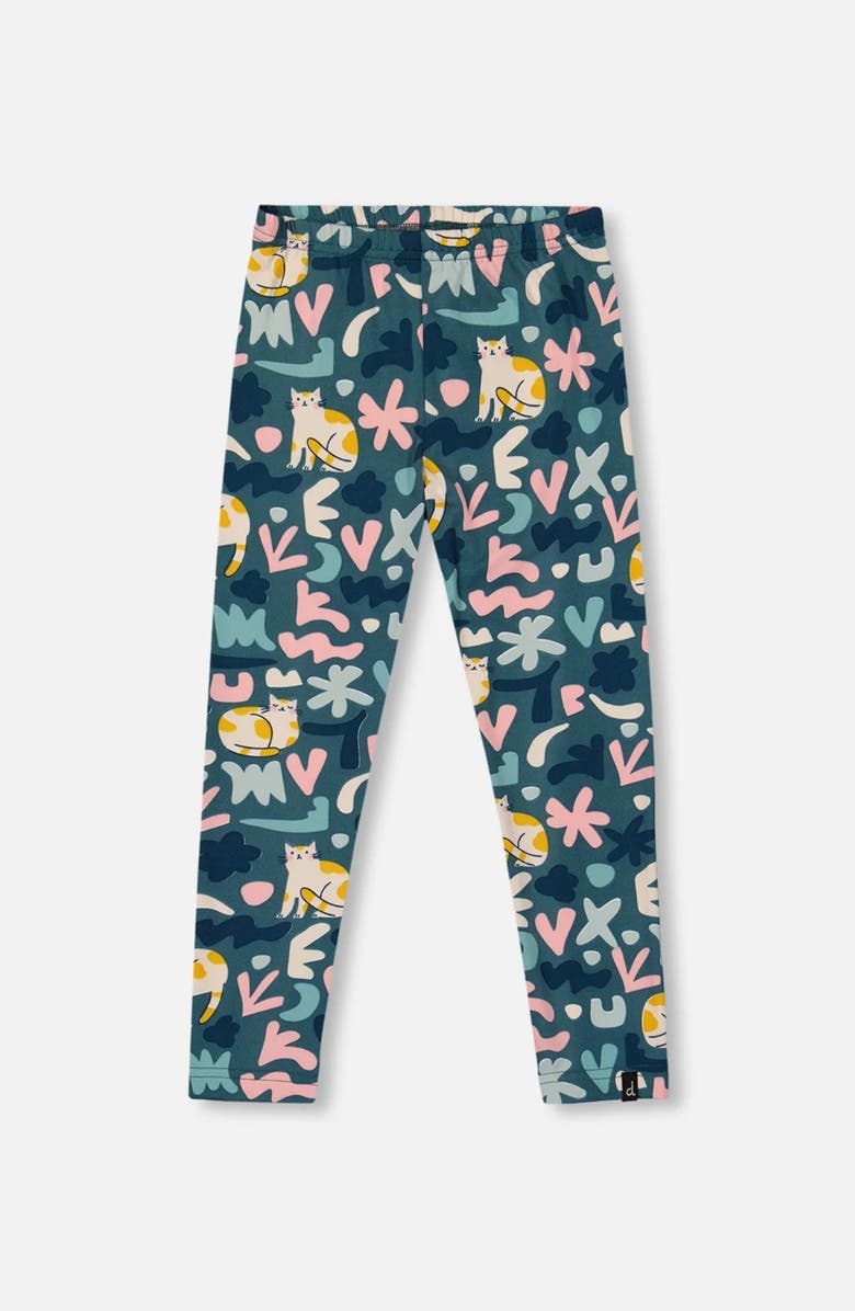Deux par Deux Stretch Jersey Leggings Cat, Main, color,