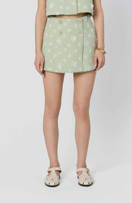 Janell Floral Appliqué Miniskort