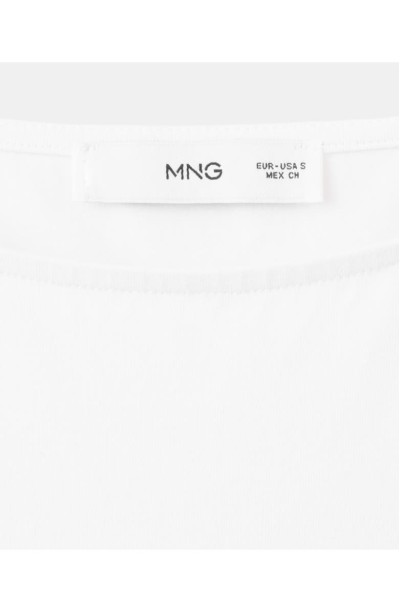 MANGO Openwork Embroidered Stretch Cotton Midi Dress, Alternate, color, White