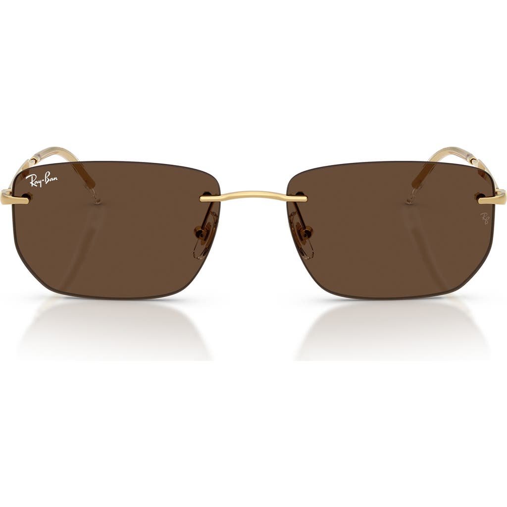 Ray Ban Rb3768 Sunglasses Arista Gold Frame Brown Lenses 56-17