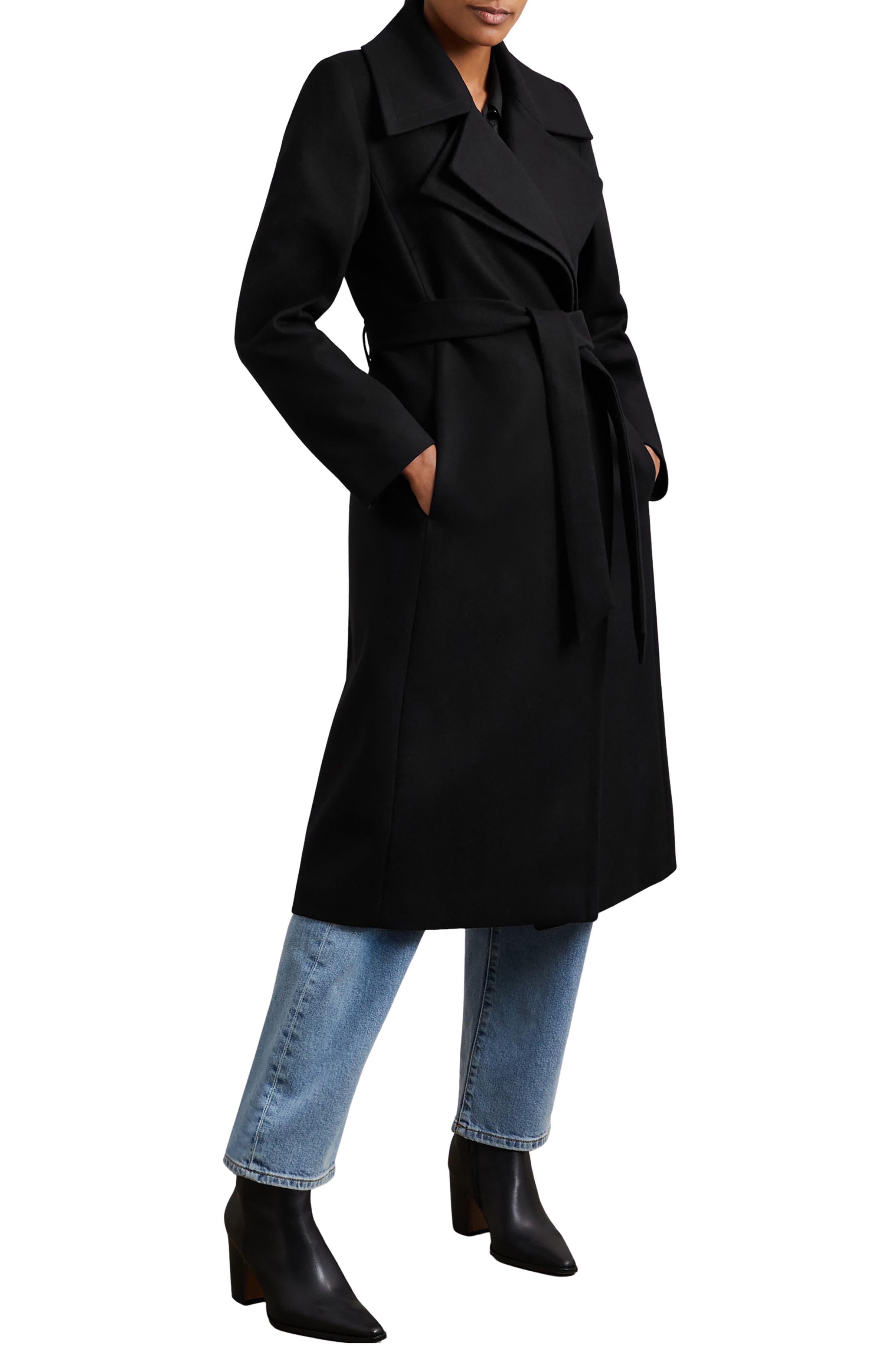 Odette Wool Blend Wrap Coat (Women) | Nordstrom