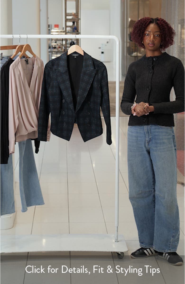 Plaid Double Breasted Blazer, sales video thumbnail