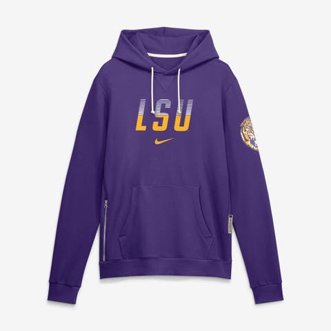 Men's Nike Purple LSU Tigers 2026 Sideline Standard Issue Dri-FIT Hoodie